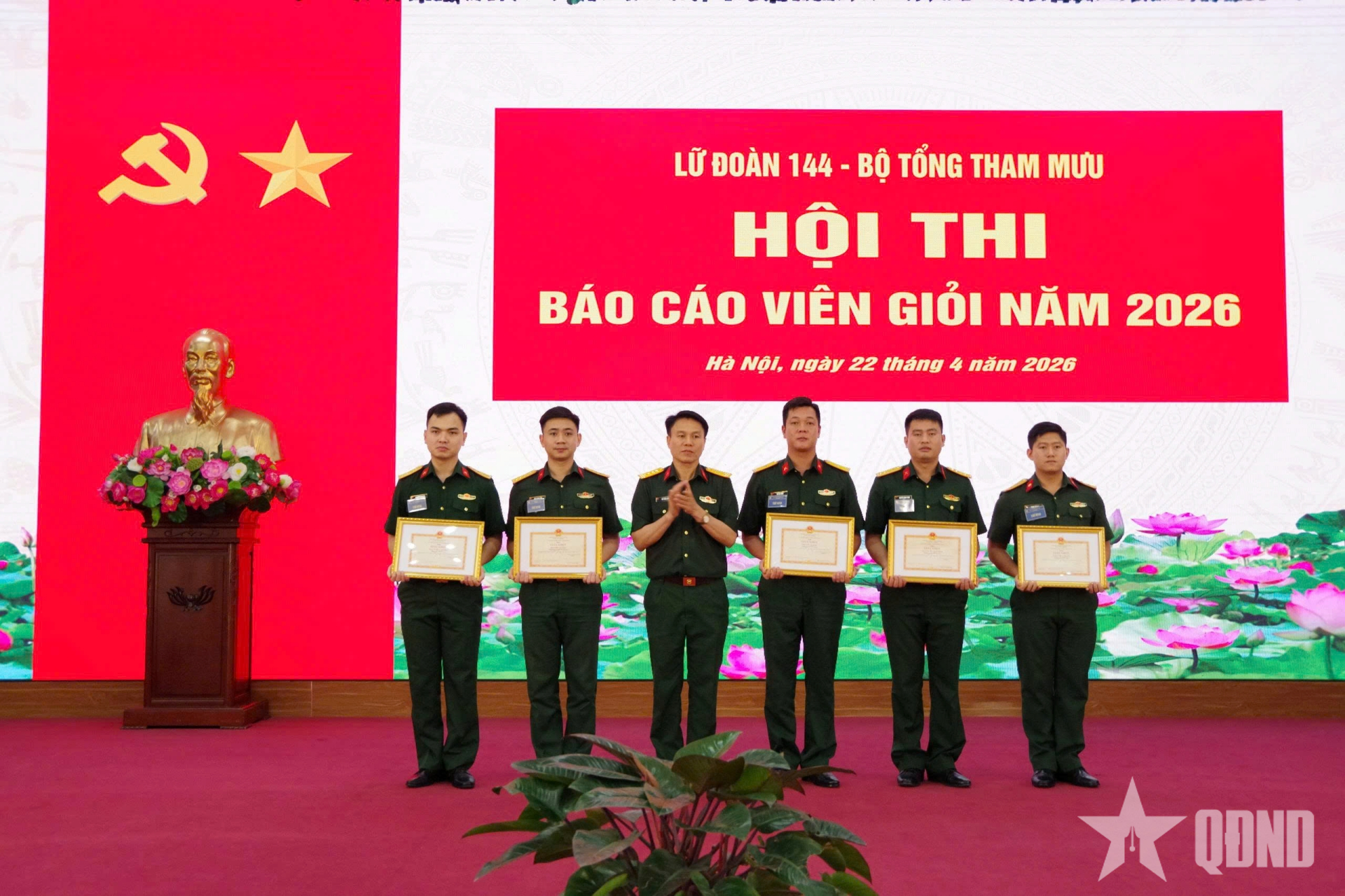 Lữ đoàn 144 tổ chức hội thi báo cáo viên giỏi